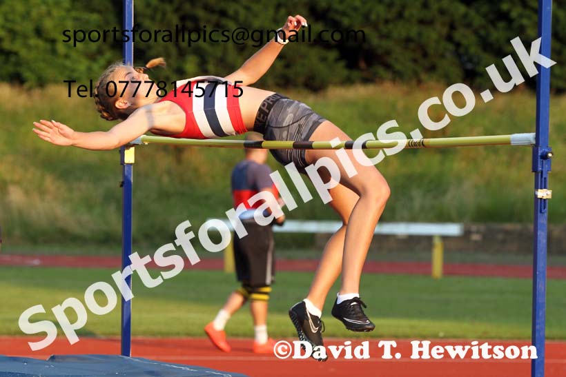 High jump, 2021 North East Grand Prix 6, Monkton, Wednesday, August 4th. Photo: David T. Hewitson/Sports for All Pics